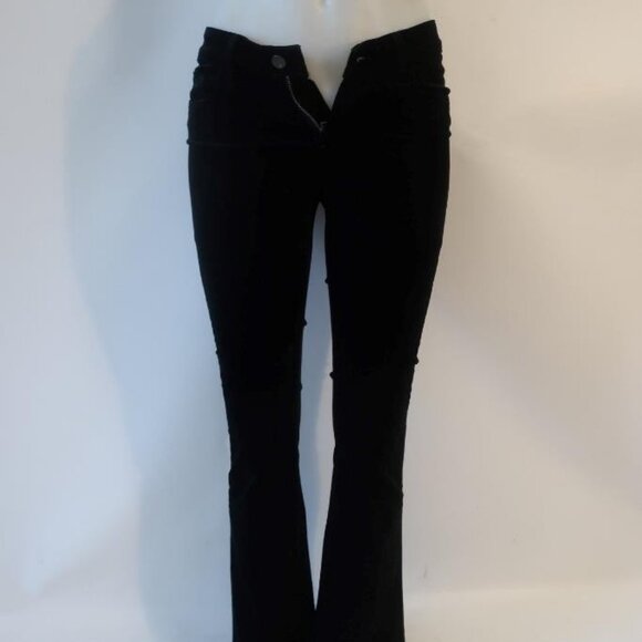 Women J Brand Martini Black Velvet Flared Jeans 26 - Picture 5 of 13
